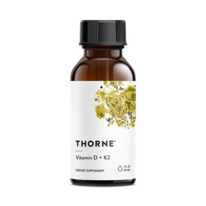 Thorne Vitamin D+ K2 flytande (500 IU/100 mcg droppe) 30 ml